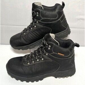 KHOMBU Men's 7.5 Memory Foam Hiker Boot Thinsulate Black Waterproof Lightweight